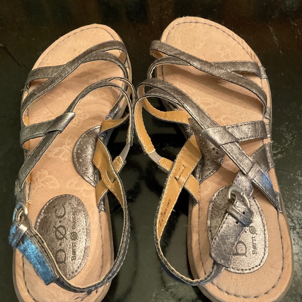 Born pewter sandals size 8m.
